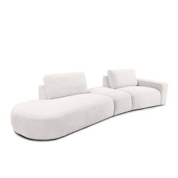 Kampinė sofa ZUCO, ecru, kairinė/dešininė, 350x105x84 cm