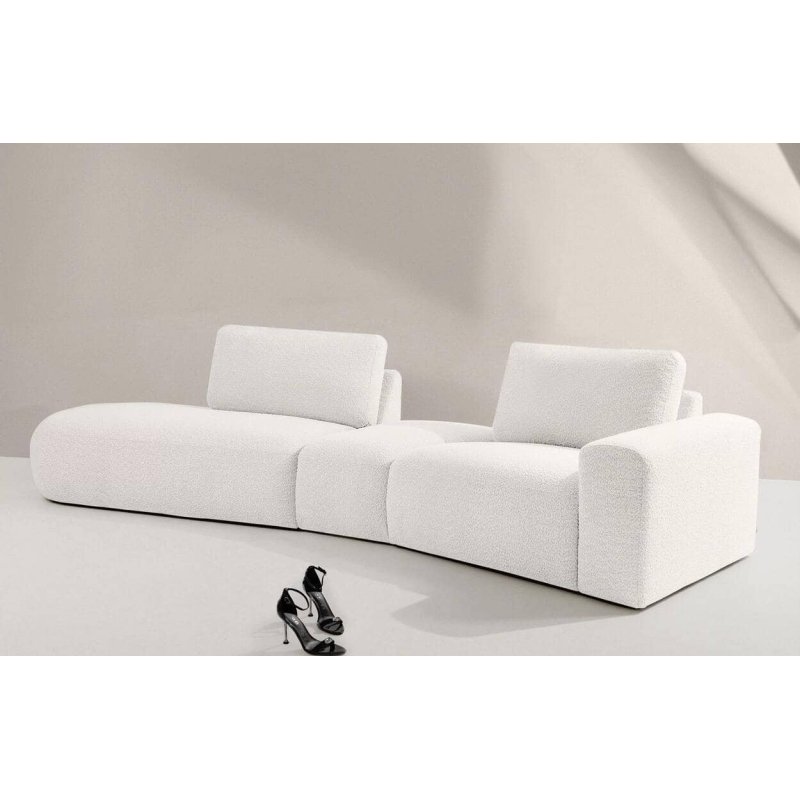 Kampinė sofa ZUCO, ecru, kairinė/dešininė, 350x105x84 cm