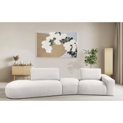 Kampinė sofa ZUCO, ecru, kairinė/dešininė, 350x105x84 cm