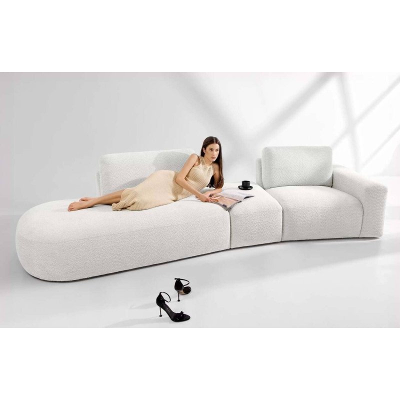 Kampinė sofa ZUCO, ecru, kairinė/dešininė, 350x105x84 cm