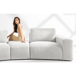 Kampinė sofa ZUCO, ecru, kairinė/dešininė, 350x105x84 cm