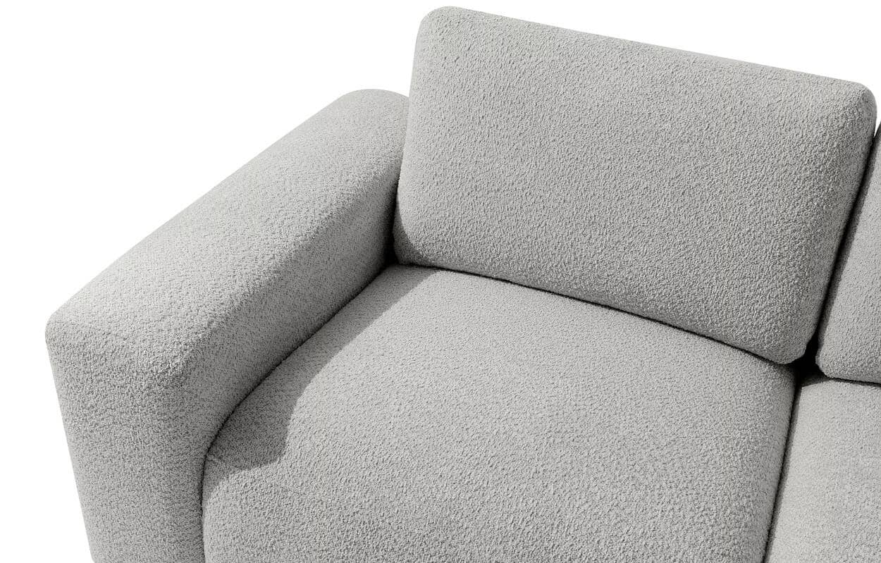 Kampinė sofa ZUCO, pelenų, kairinė/dešininė, 350x105x84 cm