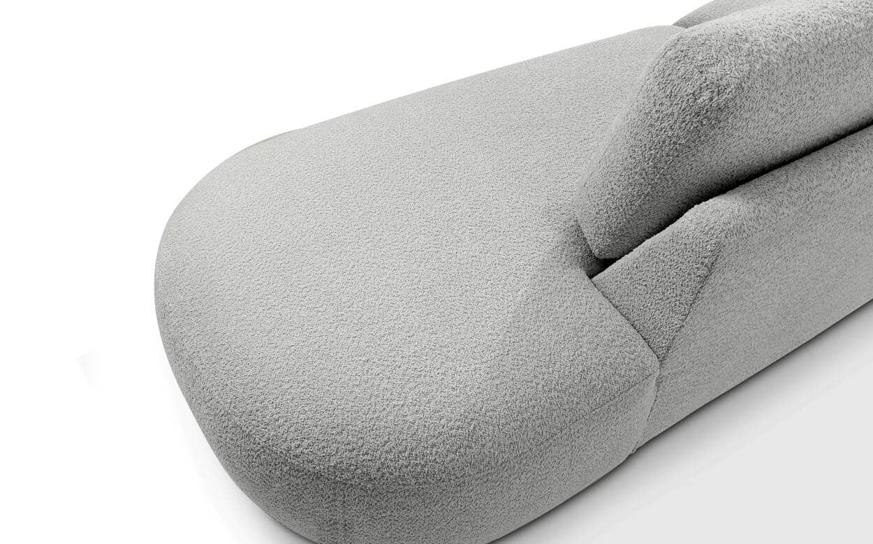 Kampinė sofa ZUCO, pelenų, kairinė/dešininė, 350x105x84 cm