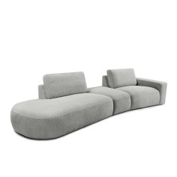 Kampinė sofa ZUCO, pelenų, kairinė/dešininė, 350x105x84 cm