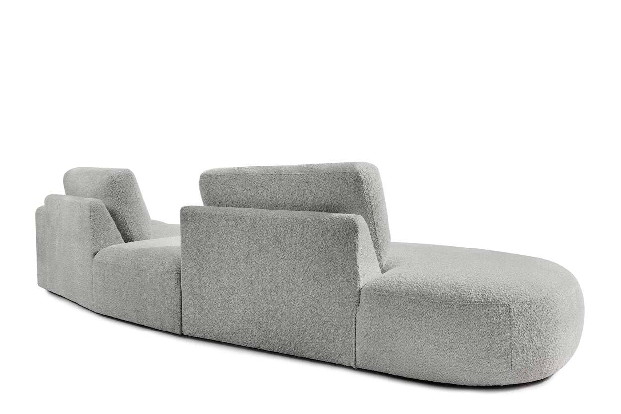 Kampinė sofa ZUCO, pelenų, kairinė/dešininė, 350x105x84 cm