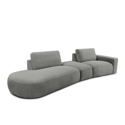 Kampinė sofa ZUCO, pilka, kairinė/dešininė, 350x105x84 cm