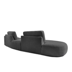 Kampinė sofa ZUCO, grafito, kairinė/dešininė, 350x105x84 cm