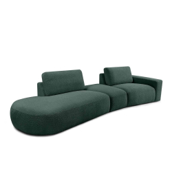 Kampinė sofa ZUCO, žalia, kairinė/dešininė, 350x105x84 cm