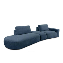 Kampinė sofa ZUCO, mėlyna, kairinė/dešininė, 350x105x84 cm