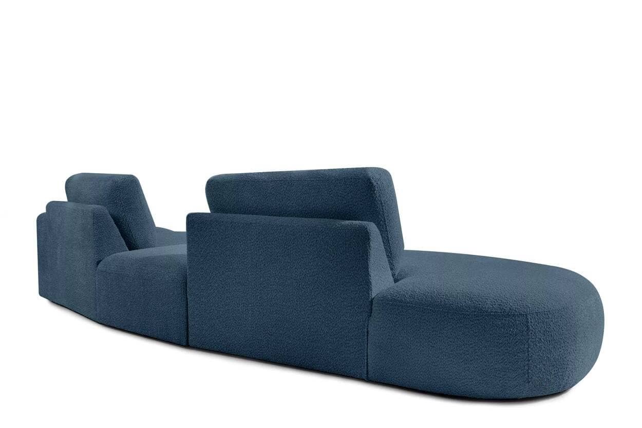 Kampinė sofa ZUCO, mėlyna, kairinė/dešininė, 350x105x84 cm