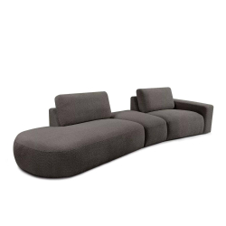 Kampinė sofa ZUCO, ruda, kairinė/dešininė, 350x105x84 cm