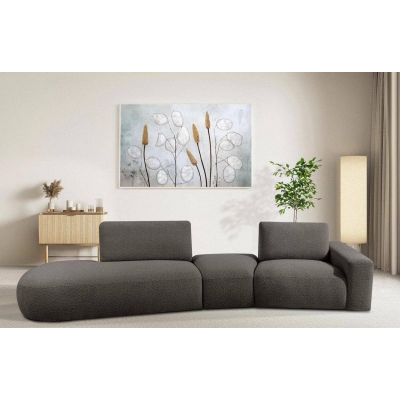 Kampinė sofa ZUCO, ruda, kairinė/dešininė, 350x105x84 cm