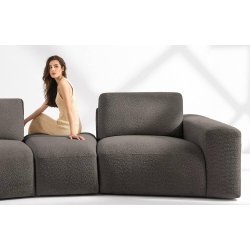 Kampinė sofa ZUCO, ruda, kairinė/dešininė, 350x105x84 cm