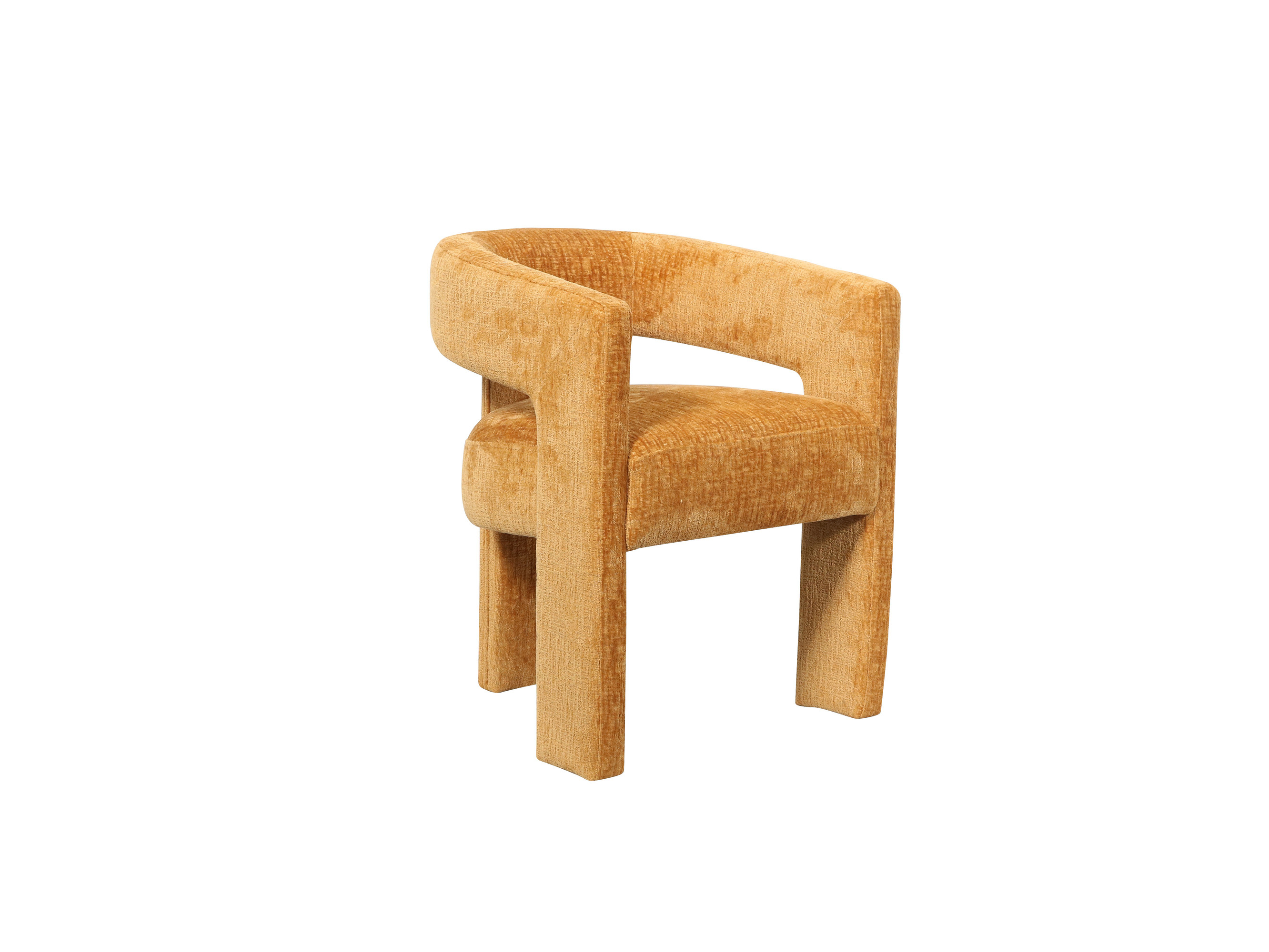 Minkšta kėdė LEITH, aukso oranžinė, 62x58x75 cm