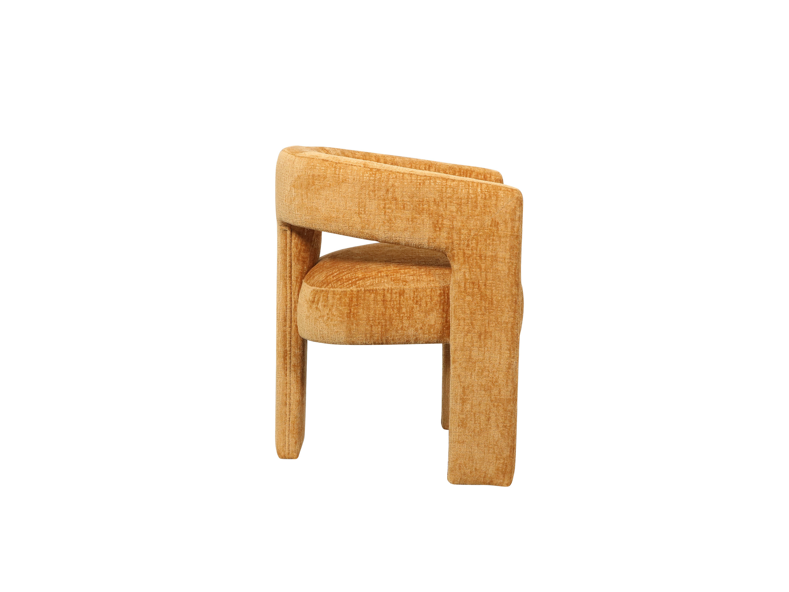 Minkšta kėdė LEITH, aukso oranžinė, 62x58x75 cm