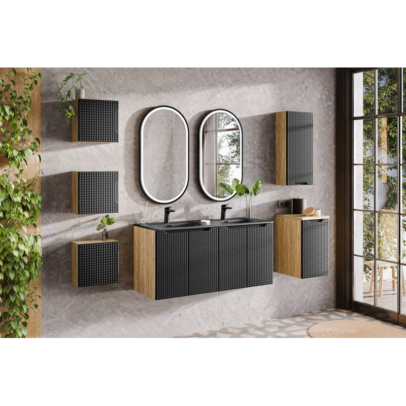 Pakabinama vonios spintelė 833 LUXOR NERO