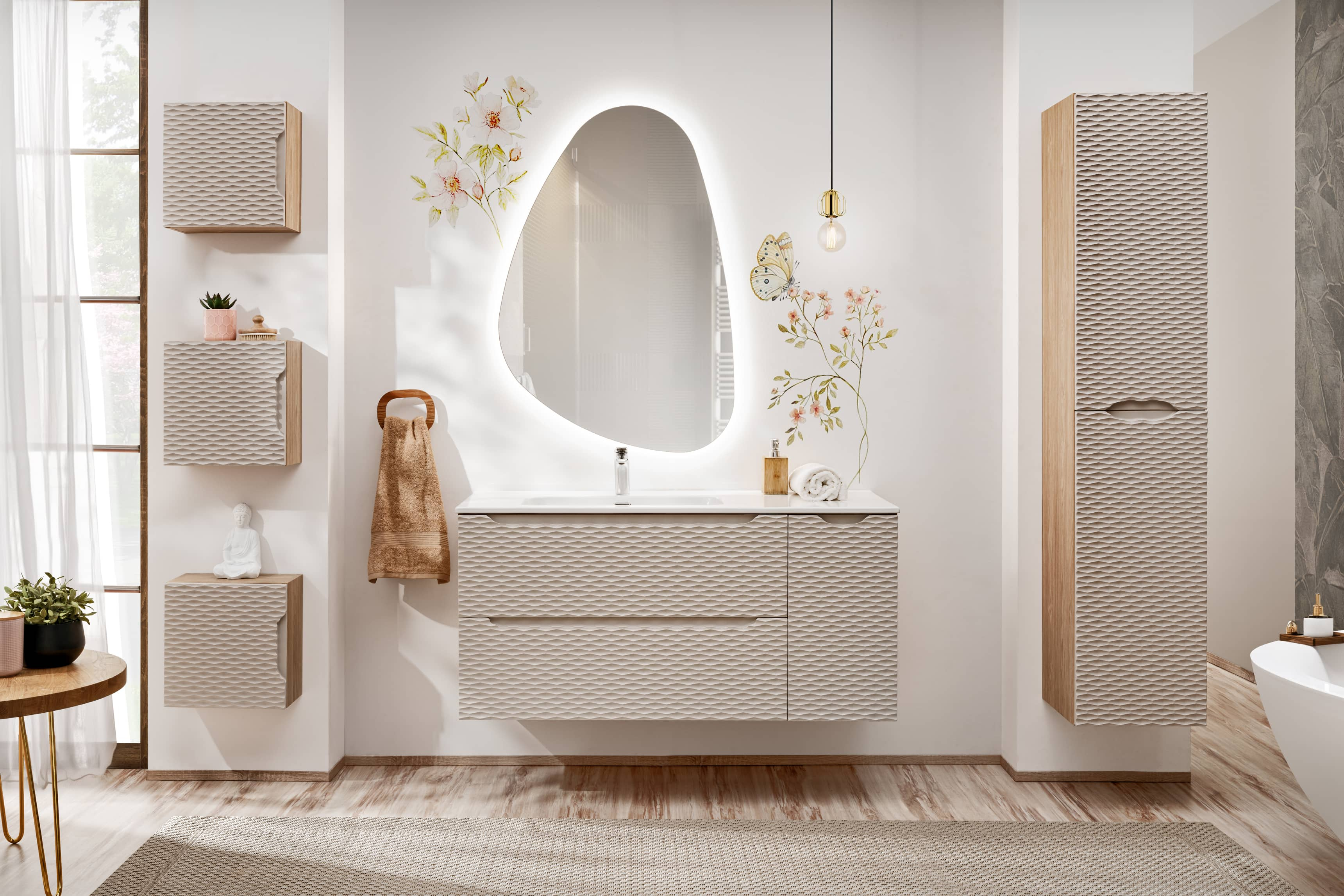 Pakabinama vonios spintelė 834 OCEAN BEIGE