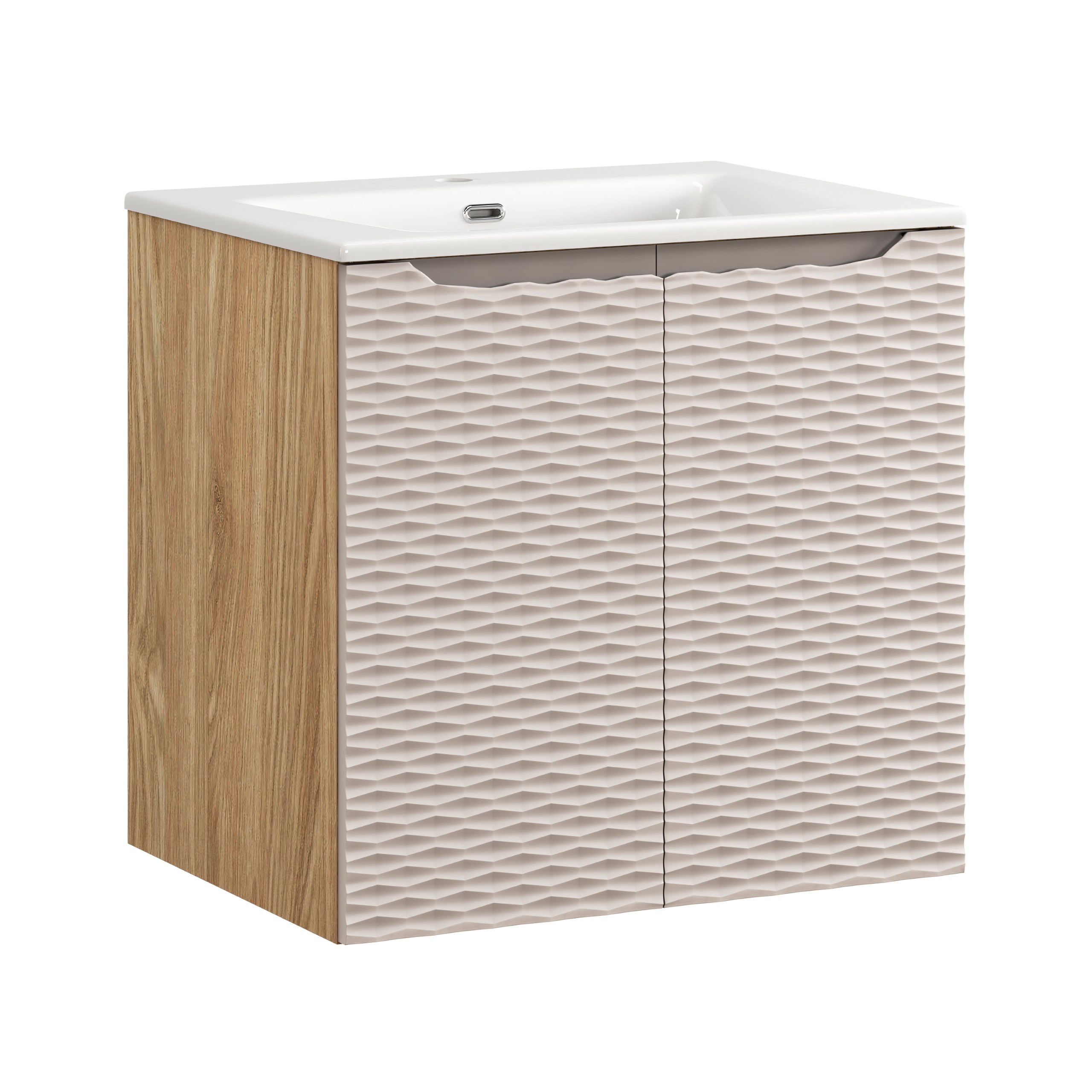 Pakabinama vonios spintelė su praustuvu 826D OCEAN BEIGE