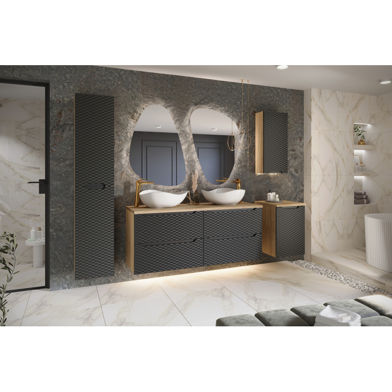 Pakabinama vonios spintelė su praustuvu 828 OCEAN NERO