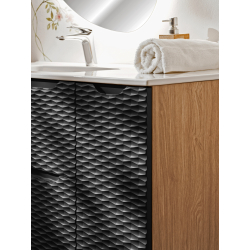 Pakabinama vonios spintelė su praustuvu 828 OCEAN NERO