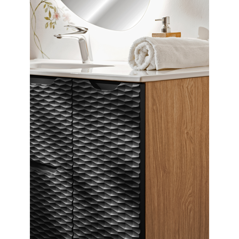 Pakabinama vonios spintelė su praustuvu 828 OCEAN NERO