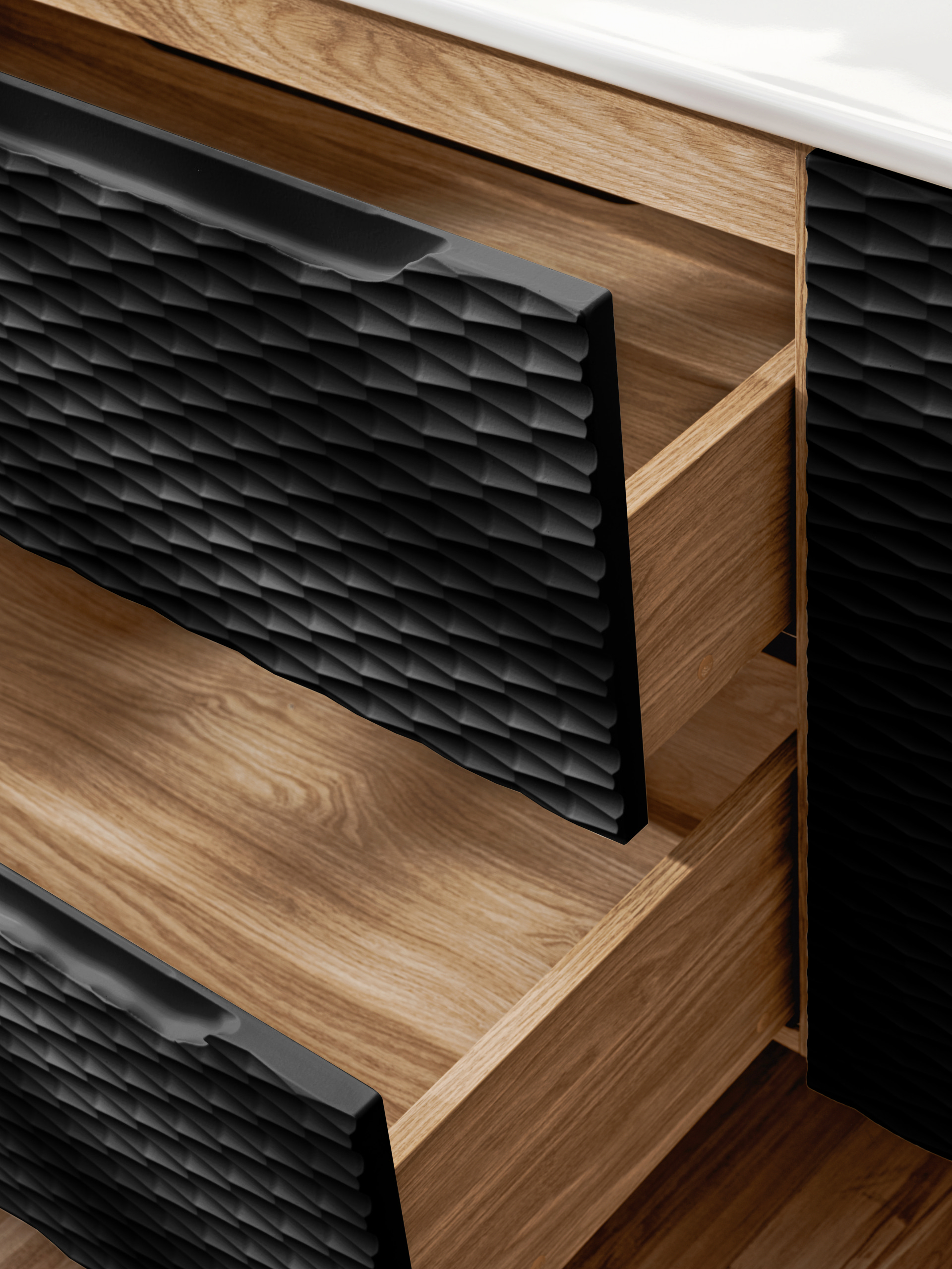 Pakabinama vonios spintelė su praustuvu 828 OCEAN NERO