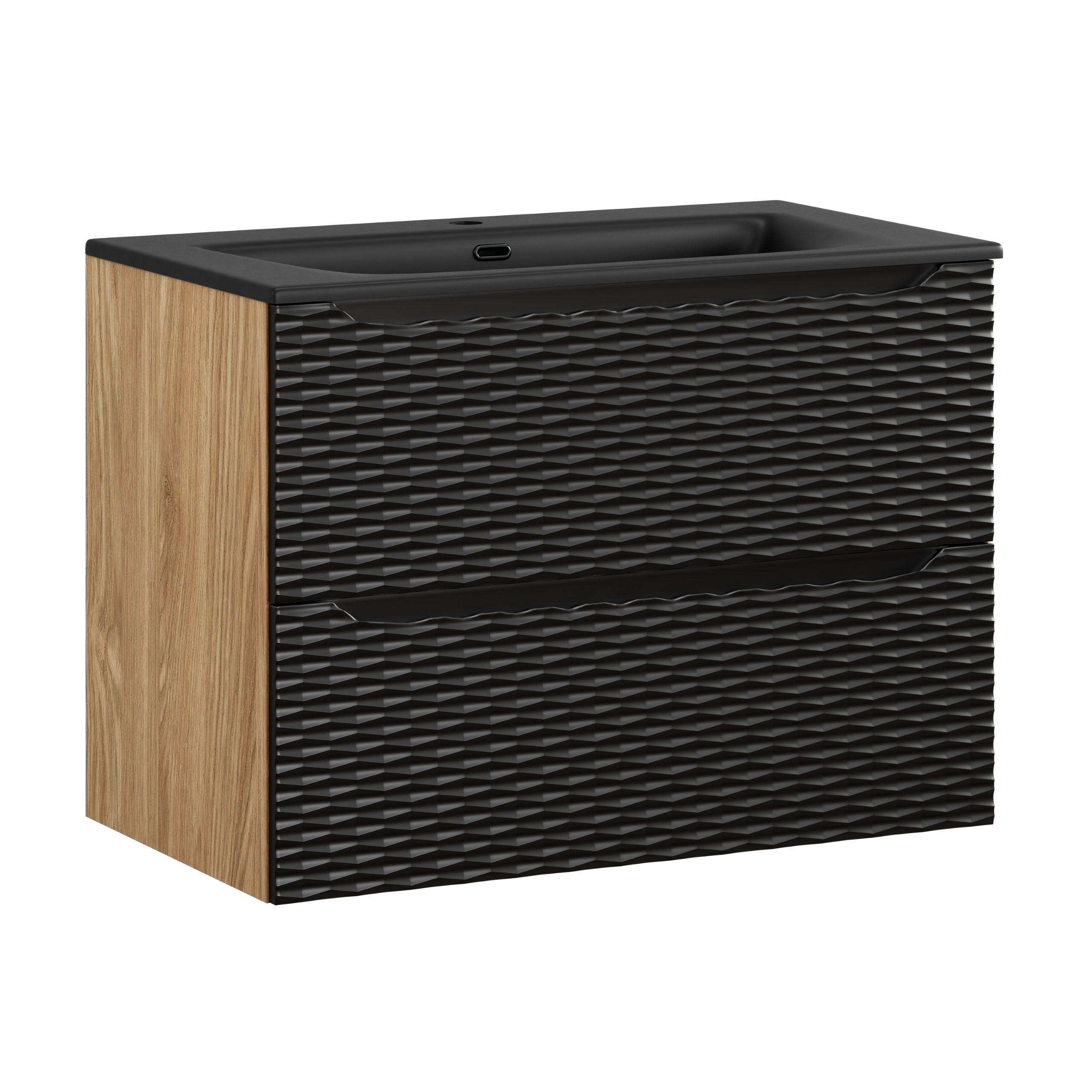 Pakabinama vonios spintelė su praustuvu 828 OCEAN NERO