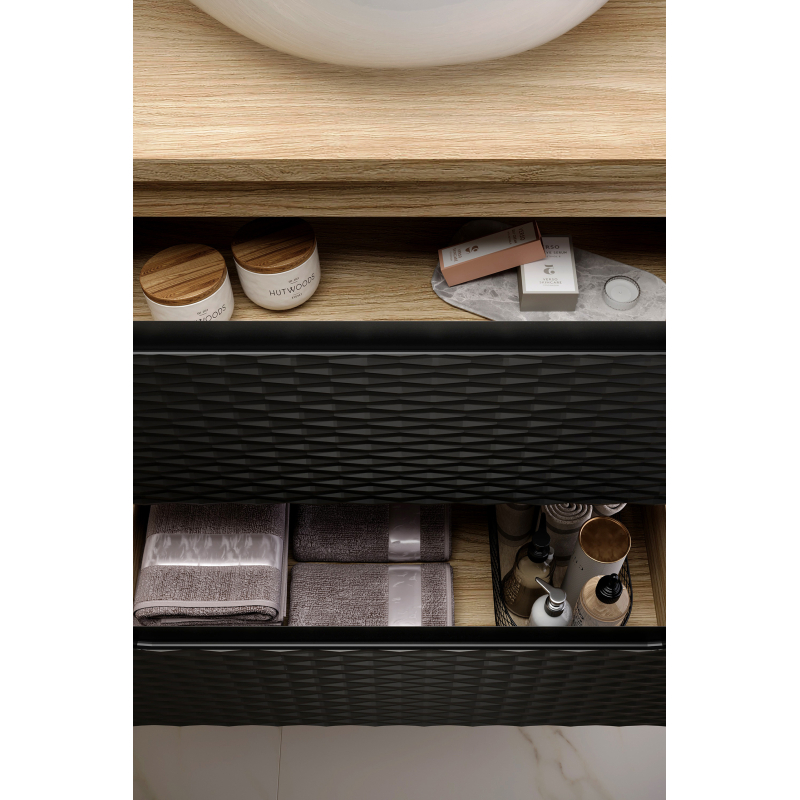 Pakabinama vonios spintelė su praustuvu 826 OCEAN NERO