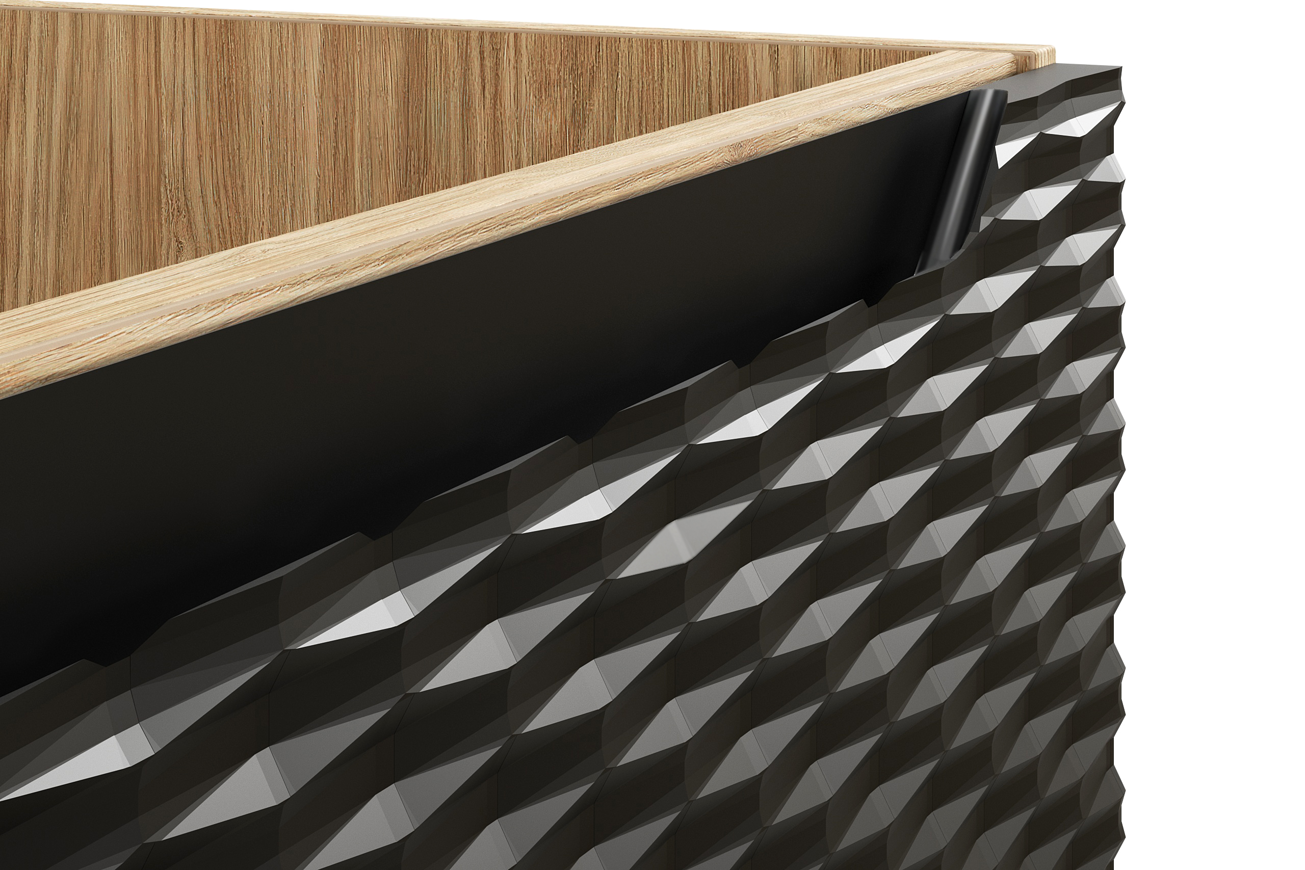 Pakabinama vonios spintelė su praustuvu 826D OCEAN NERO