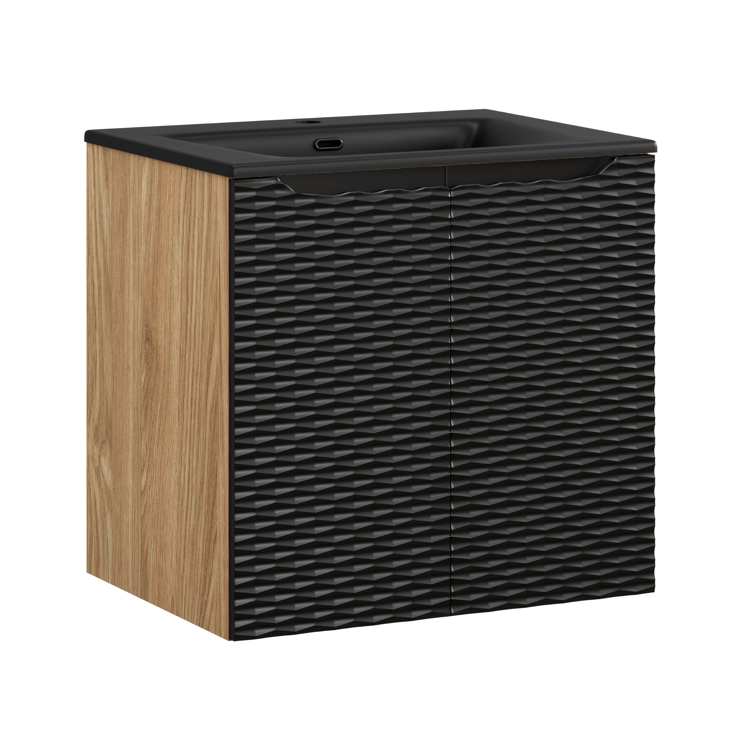 Pakabinama vonios spintelė su praustuvu 826D OCEAN NERO