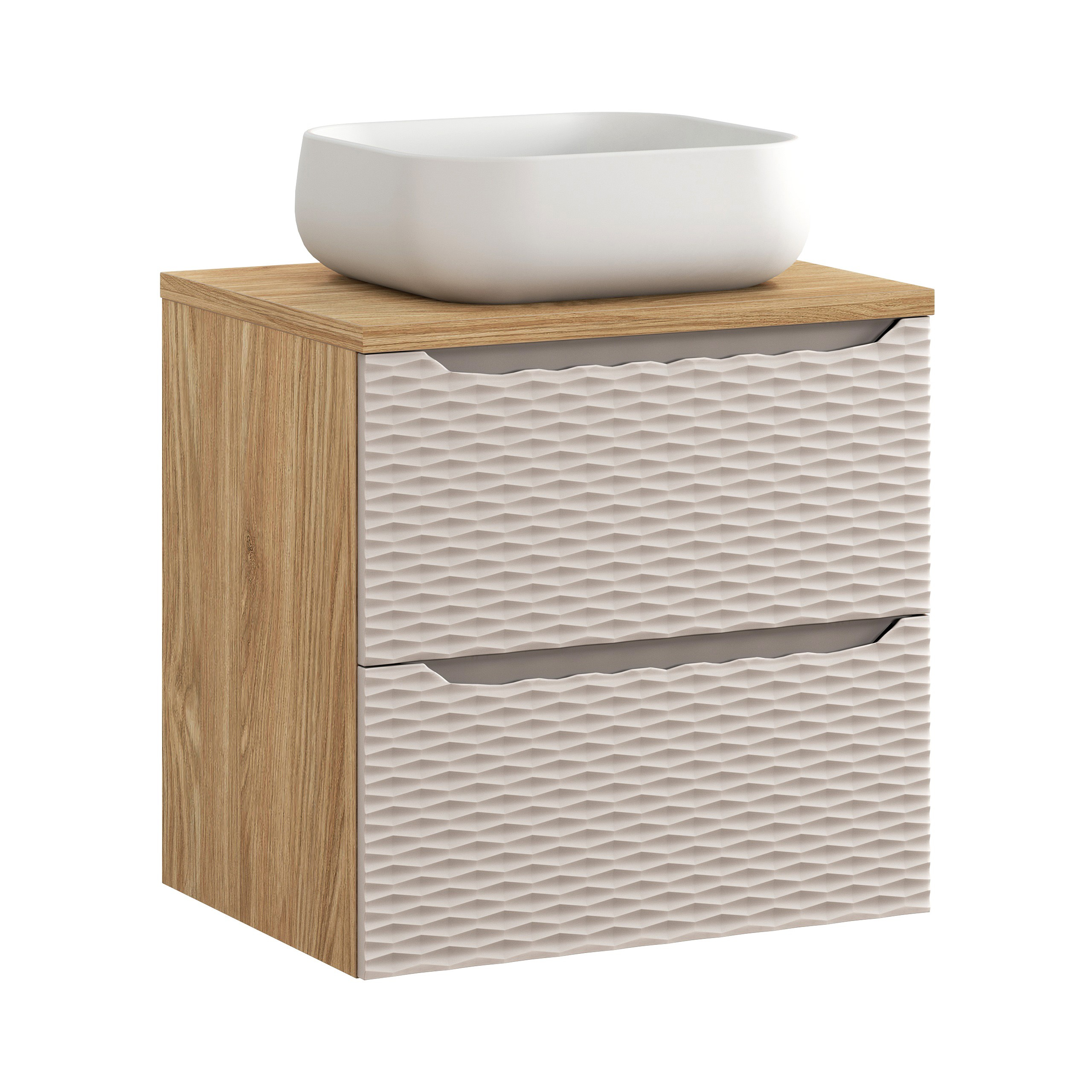 Pakabinama vonios spintelė su praustuvu 826B OCEAN BEIGE