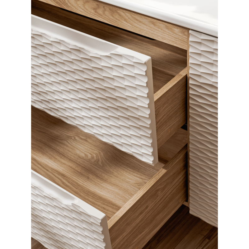 Pakabinama vonios spintelė su praustuvu 829A OCEAN BEIGE