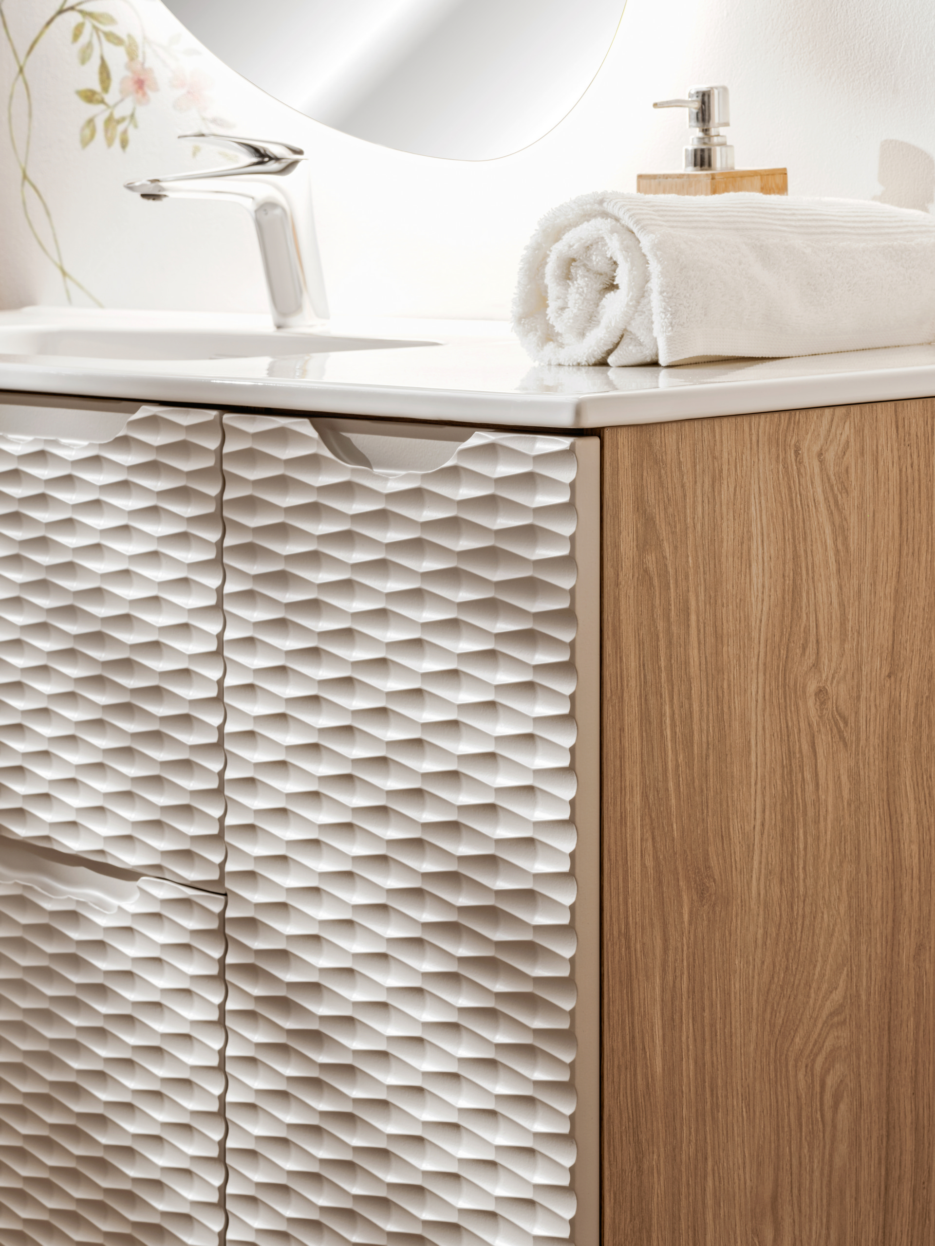 Pakabinama vonios spintelė su stalviršiumi 826D OCEAN BEIGE