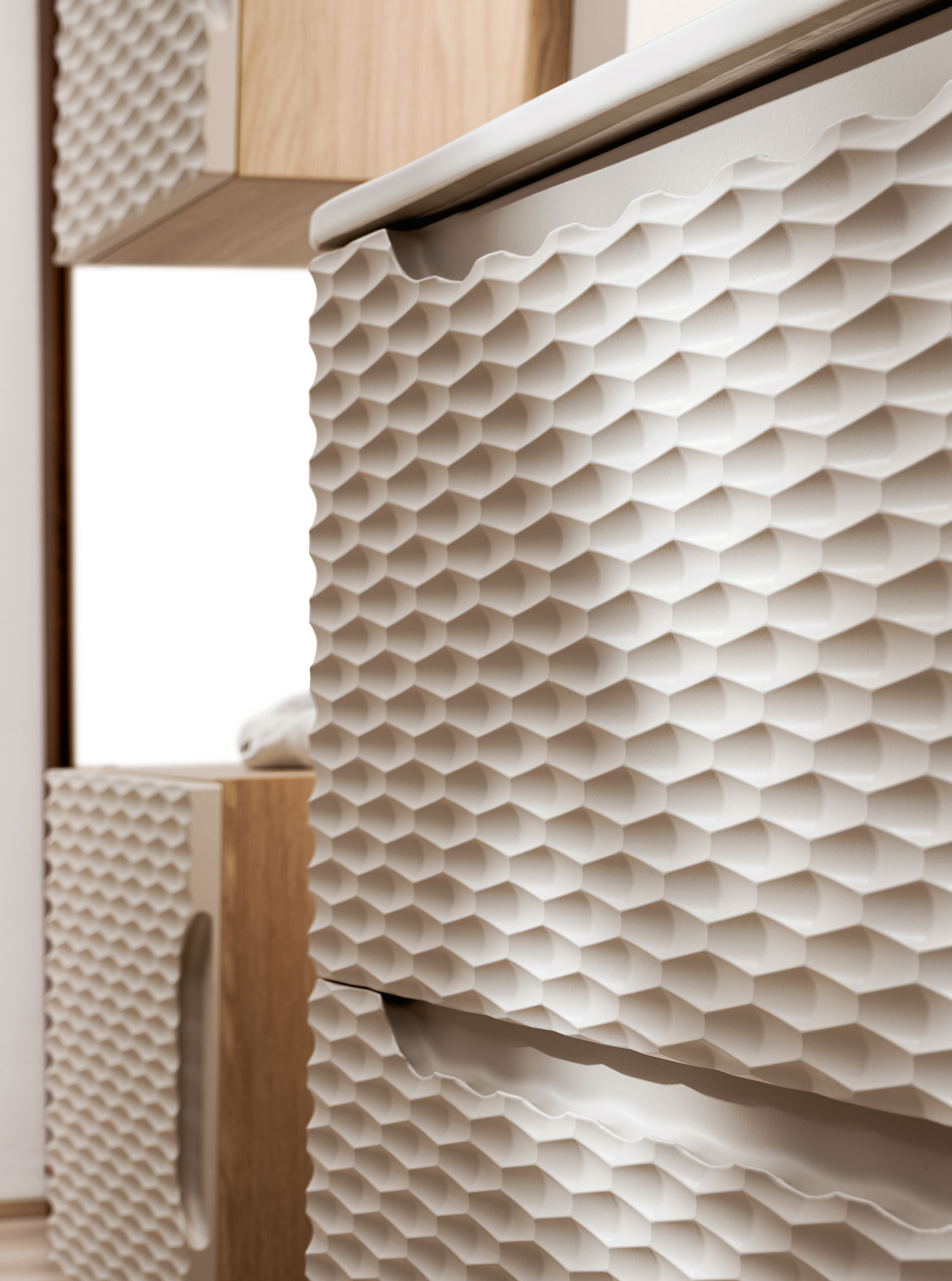 Pakabinama vonios spintelė su stalviršiumi 827 OCEAN BEIGE
