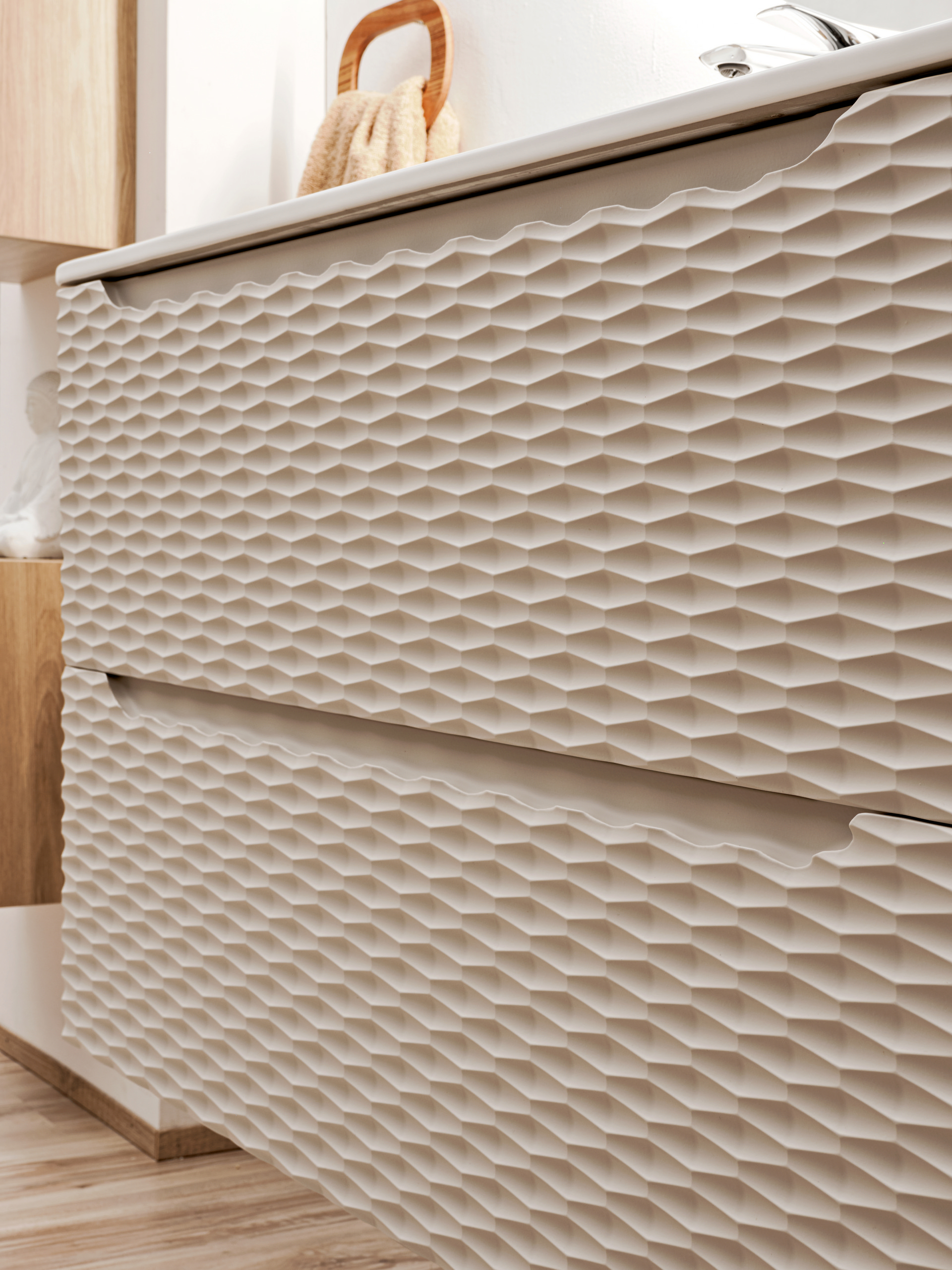 Pakabinama vonios spintelė su stalviršiumi 827 OCEAN BEIGE