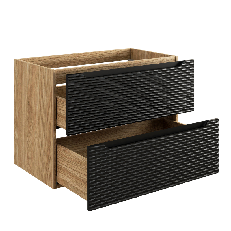 Pakabinama vonios spintelė su praustuvu 828A OCEAN NERO