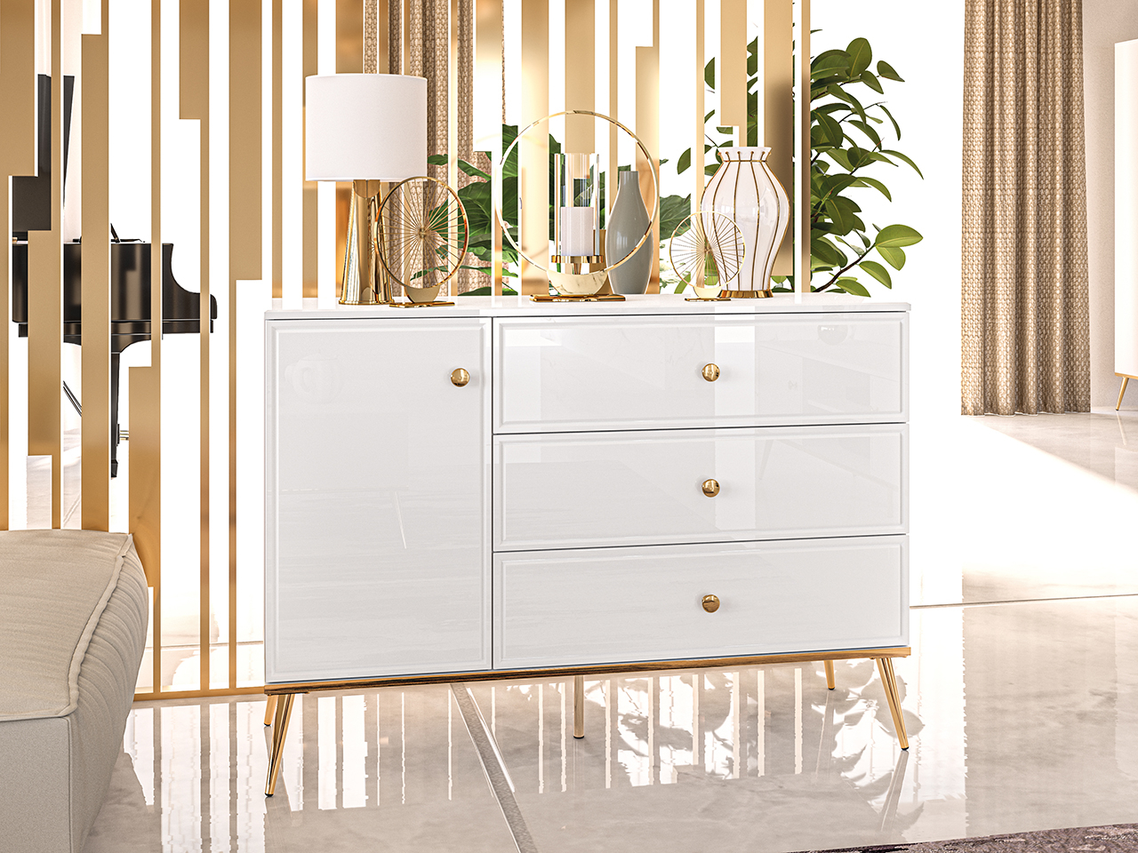Komoda ISOR, 120x40x85 cm
