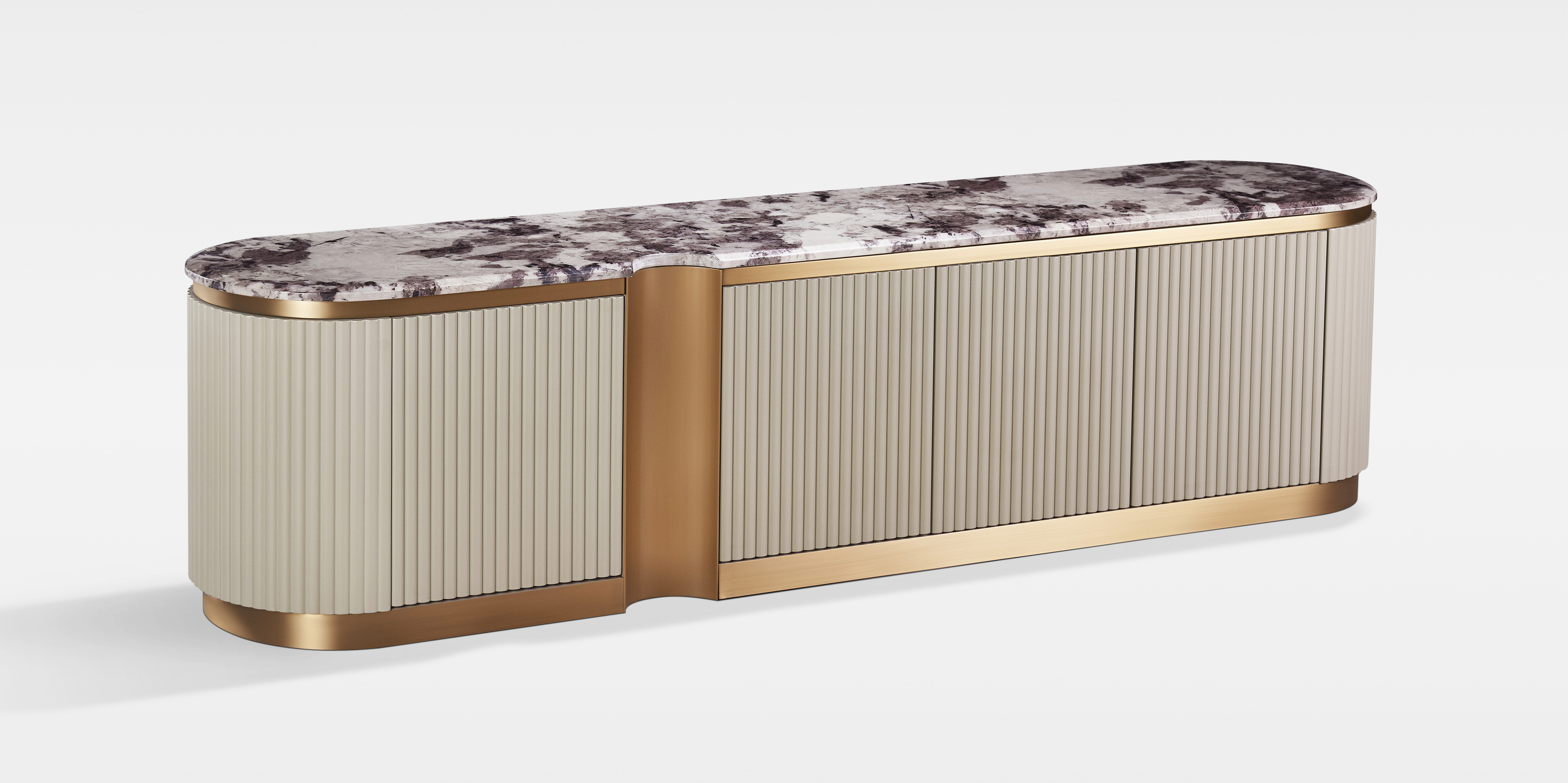 TV spintelė STILI, kreminė, 200x40x50 cm