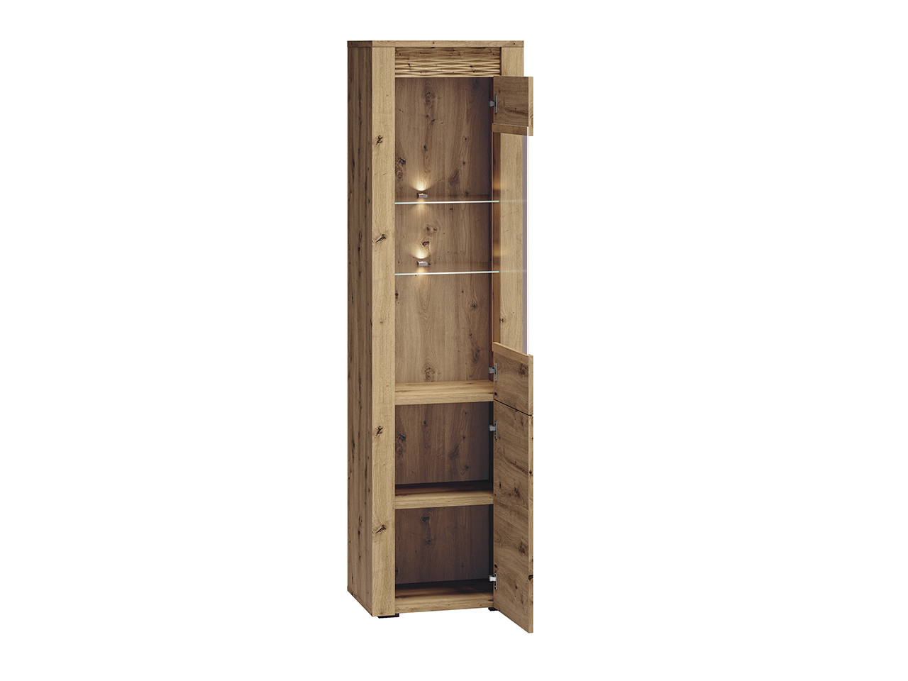 Siaura vitrina VANO, 55x40x200 cm