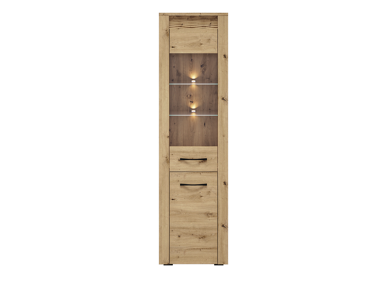 Siaura vitrina VANO, 55x40x200 cm