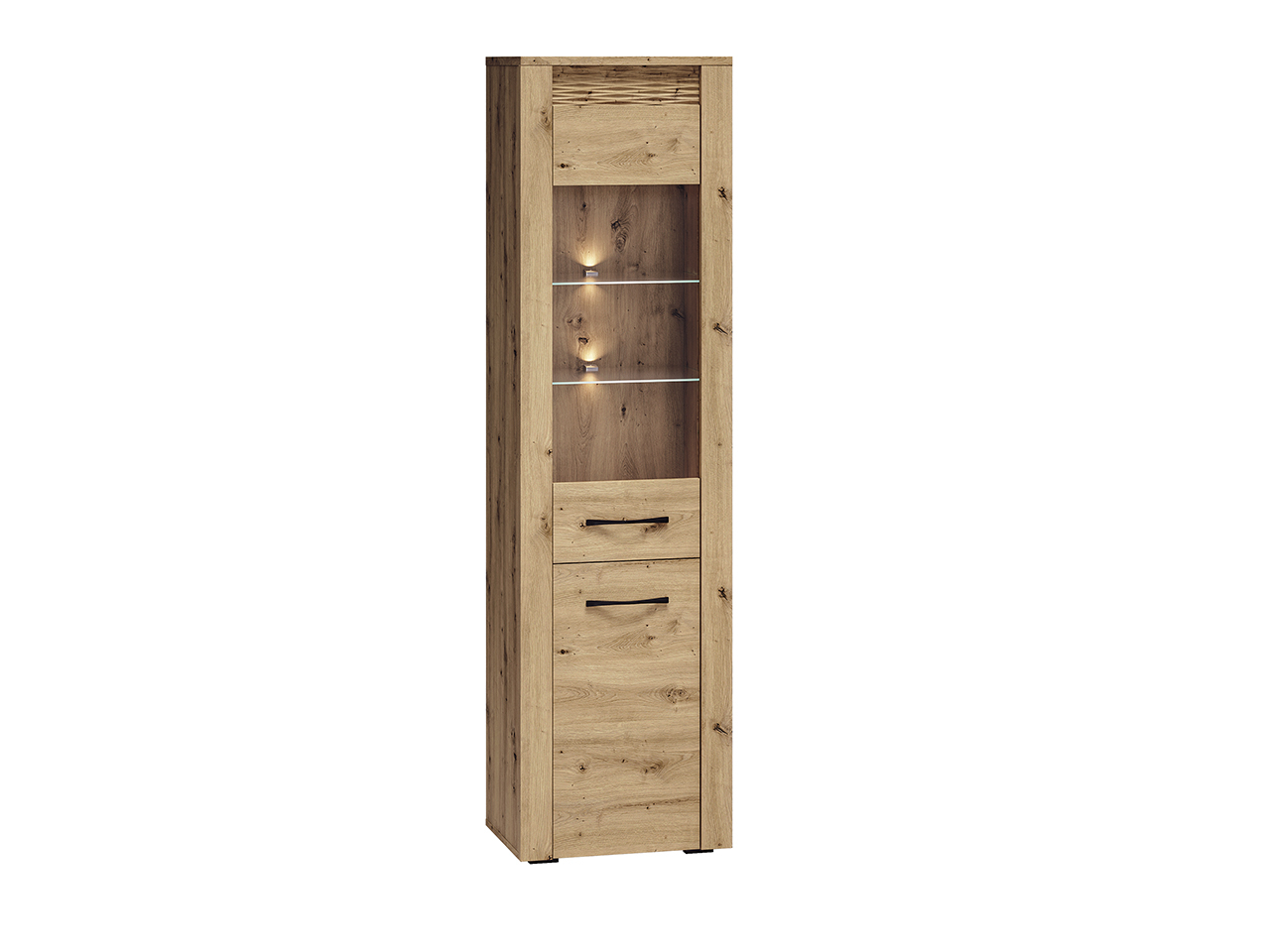 Siaura vitrina VANO, 55x40x200 cm