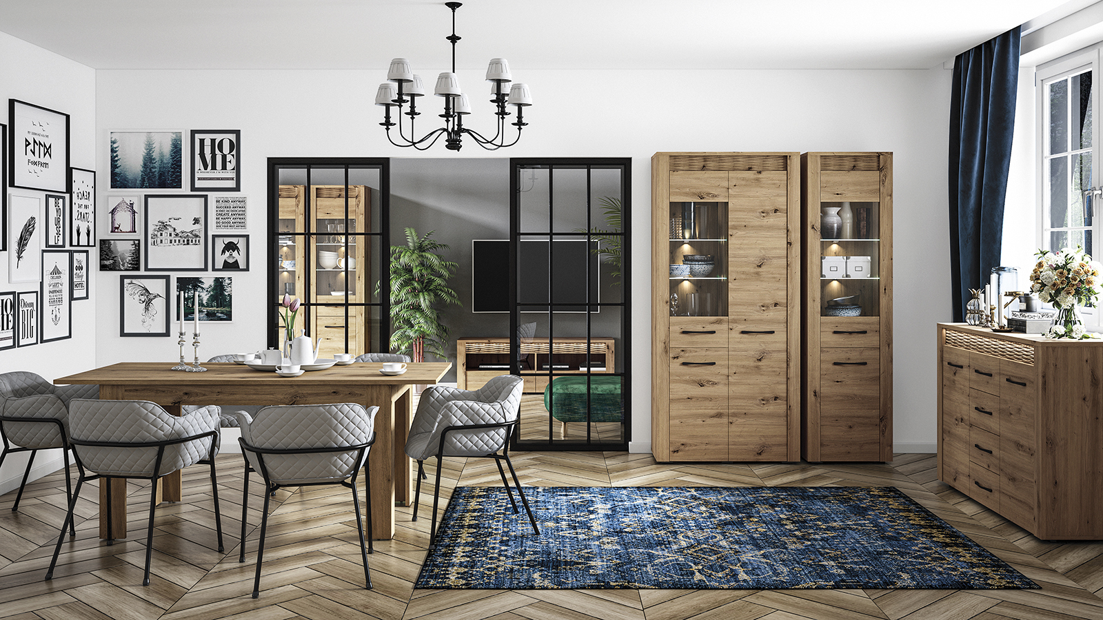 Vitrina VANO, 92x40x200 cm