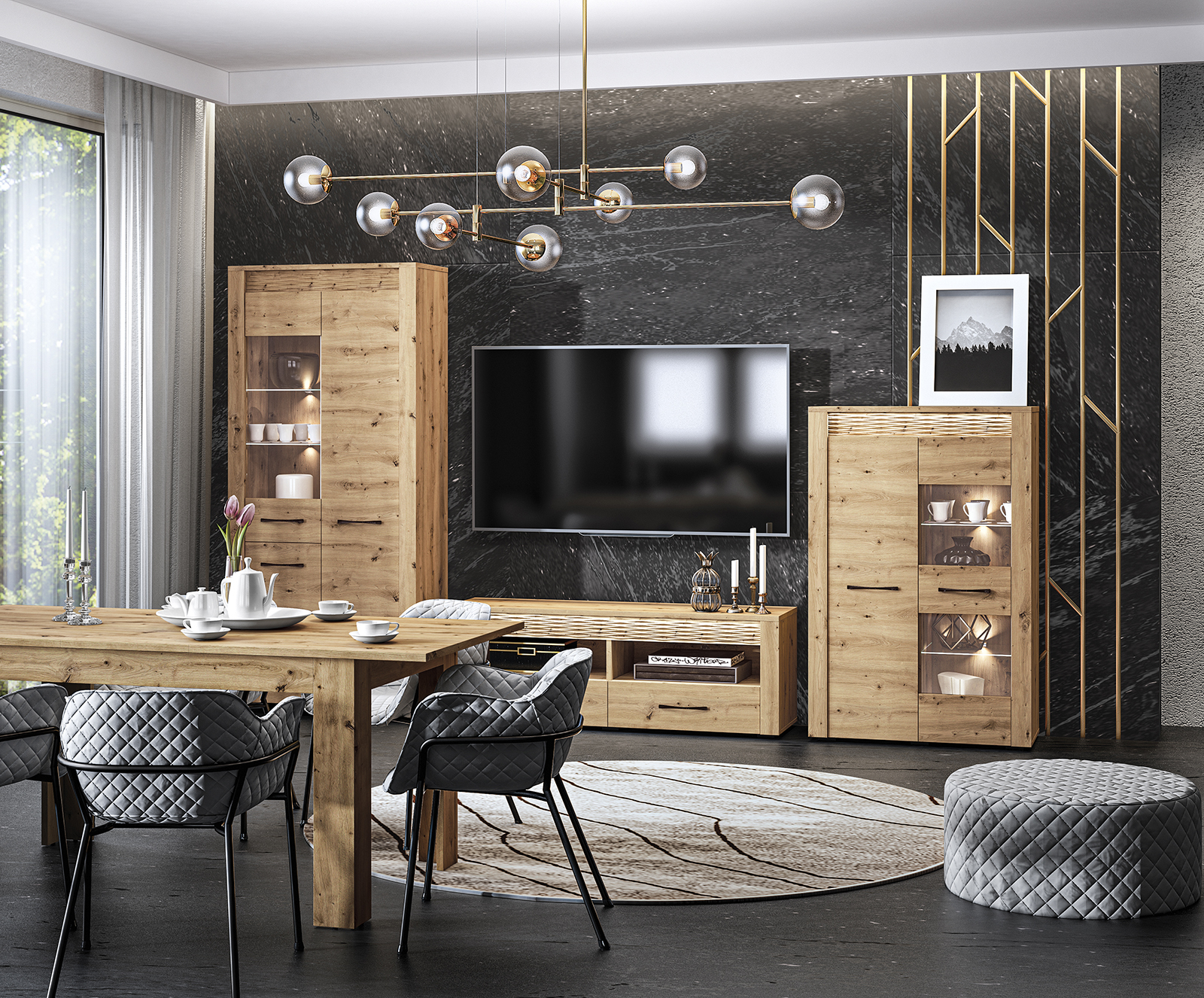Vitrina VANO, 92x40x200 cm