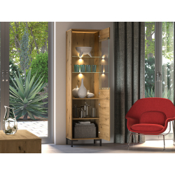 Aukšta vitrina CORI, 55x40x200 cm