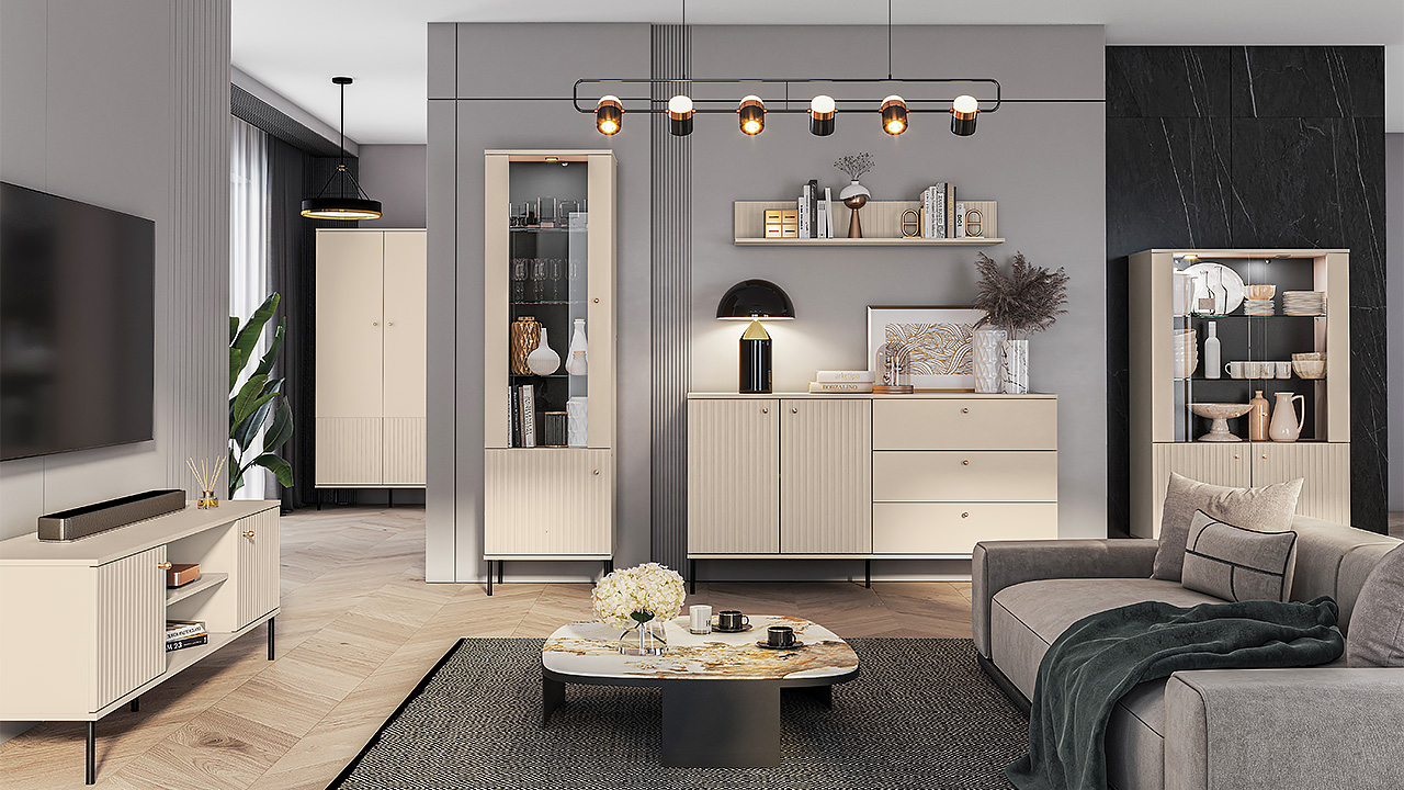 TV spintelė SOPHIA, kašmyro, 160x40x53 cm