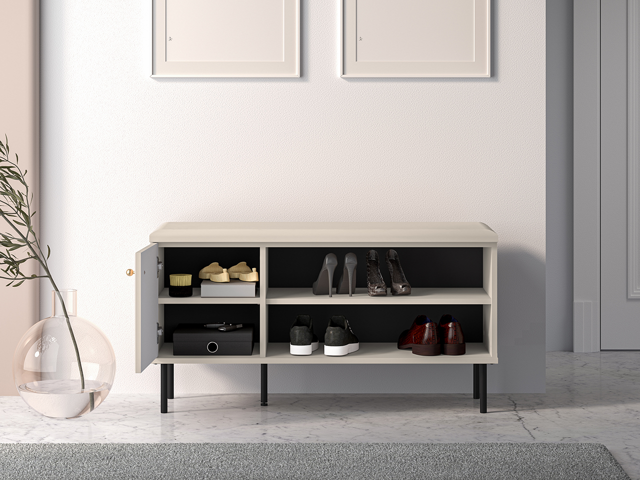 Batų spintelė SOPHIA, kašmyro, 102x34x55 cm