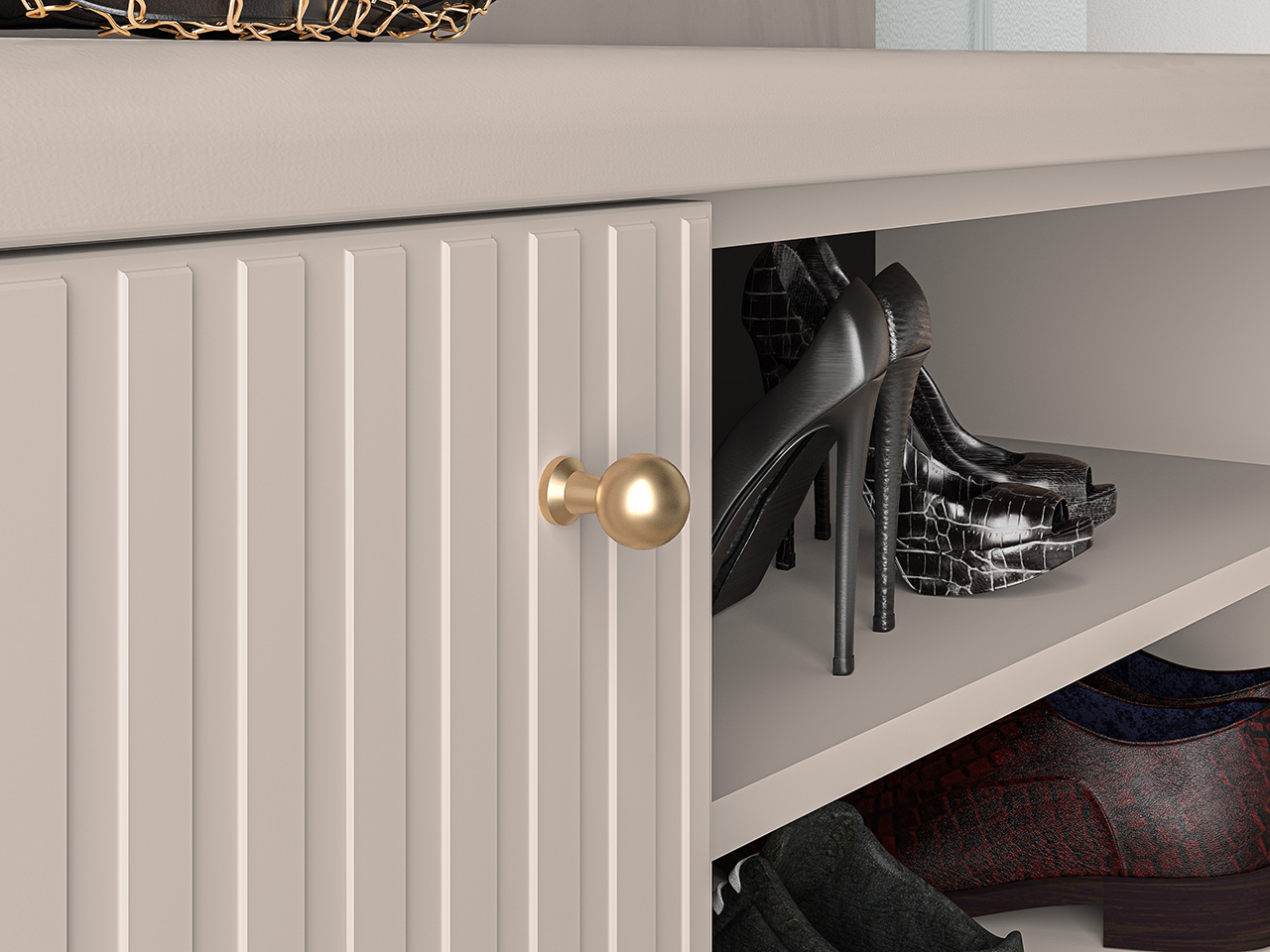 Batų spintelė SOPHIA, kašmyro, 102x34x55 cm