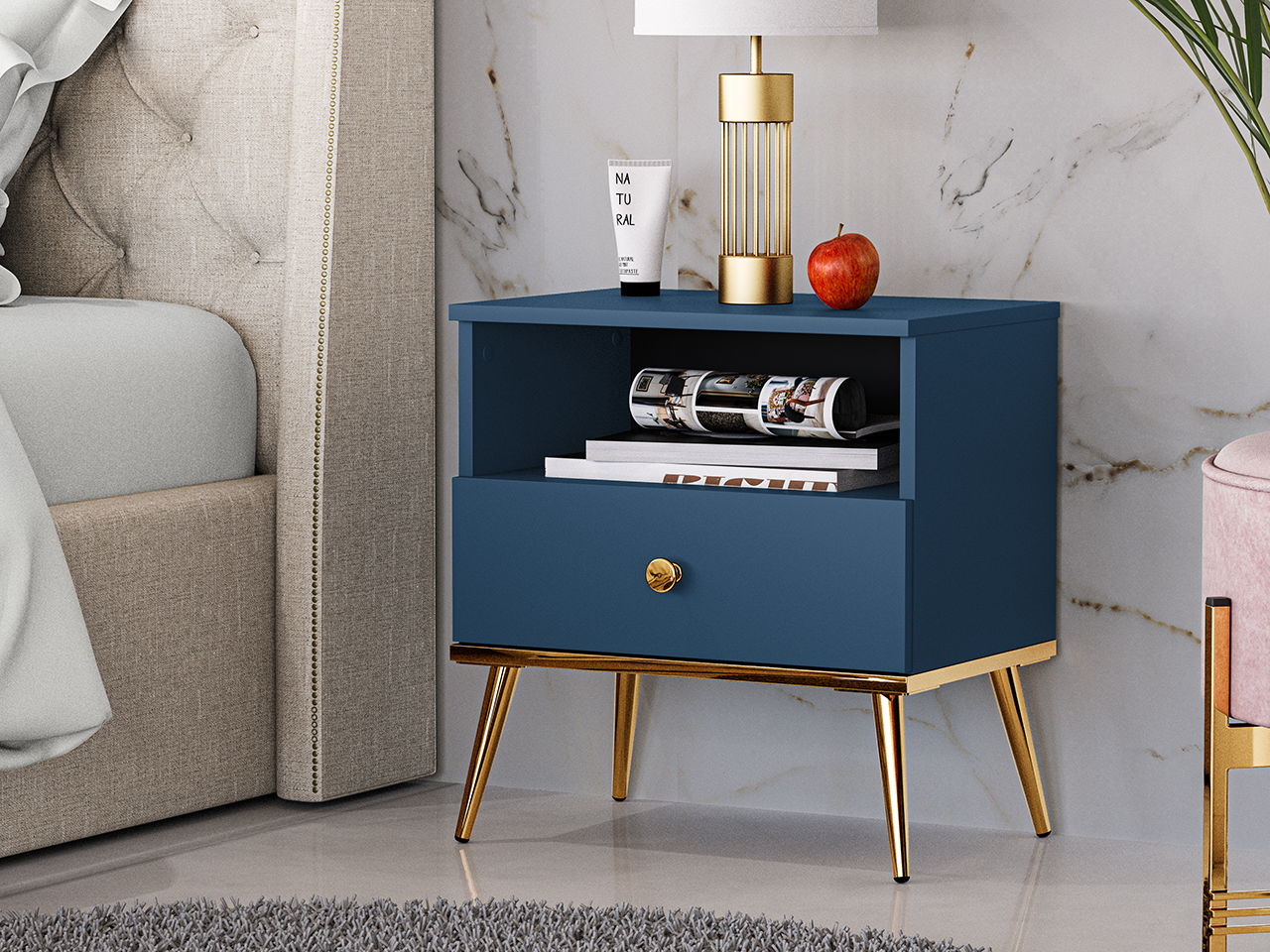 Naktinis staliukas MARINO, 50x34x54 cm