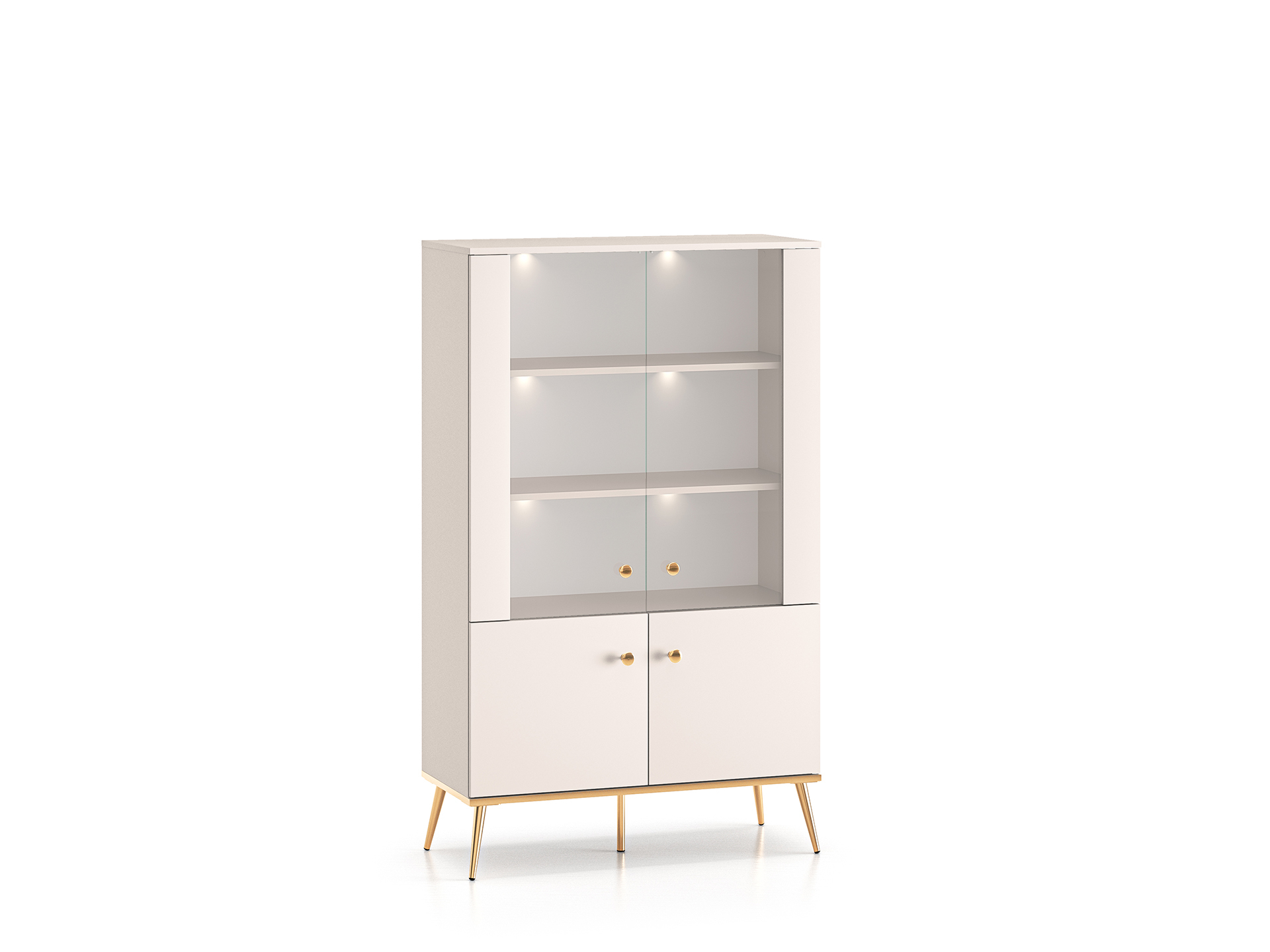 Dvidurė vitrina SELGA, 92x40x152 cm
