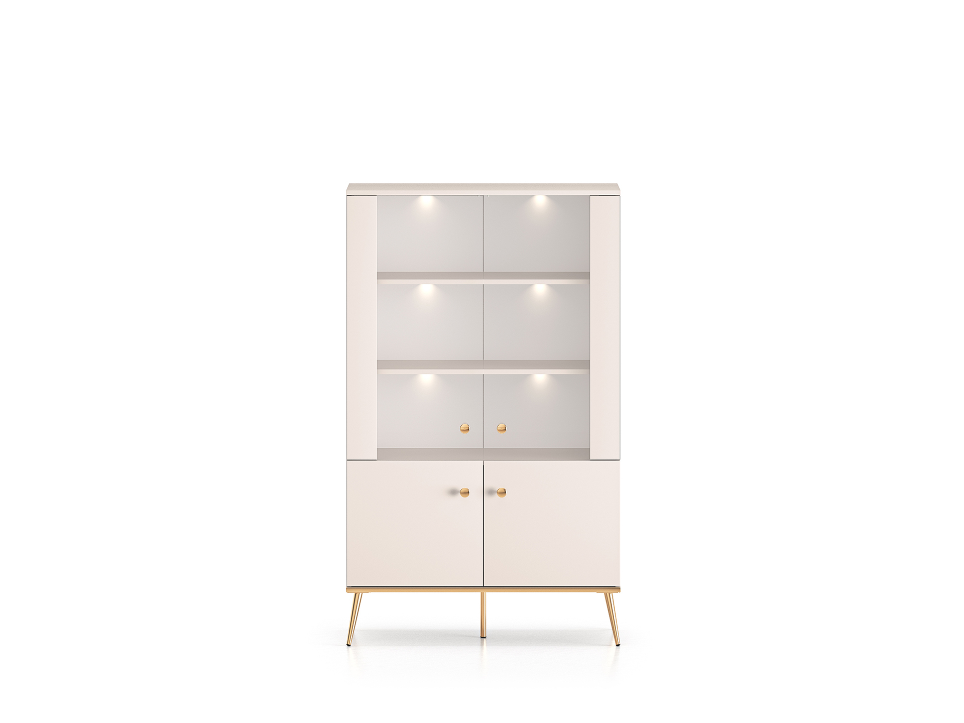 Dvidurė vitrina SELGA, 92x40x152 cm